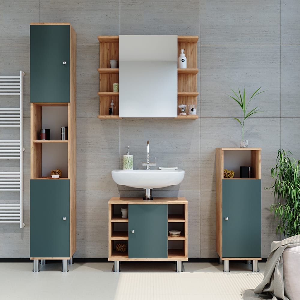 Badmöbel-Set 3-teilig Grün 60x54cm - Maisons Du Monde