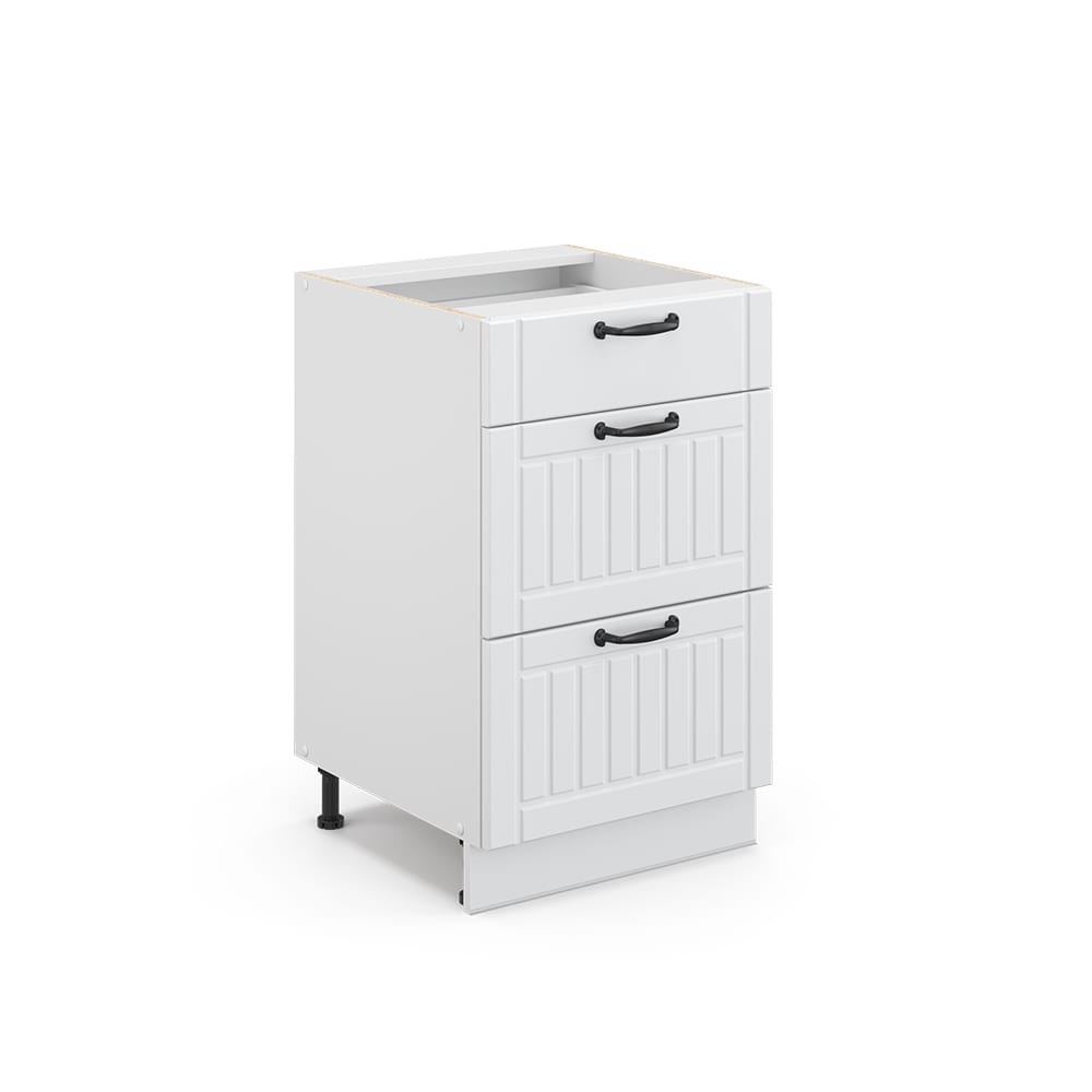 Vicco Badschrank ohne Arbeitsplatte, Weiß Landhaus 50 x 82cm style modern Weiß Spanplatte