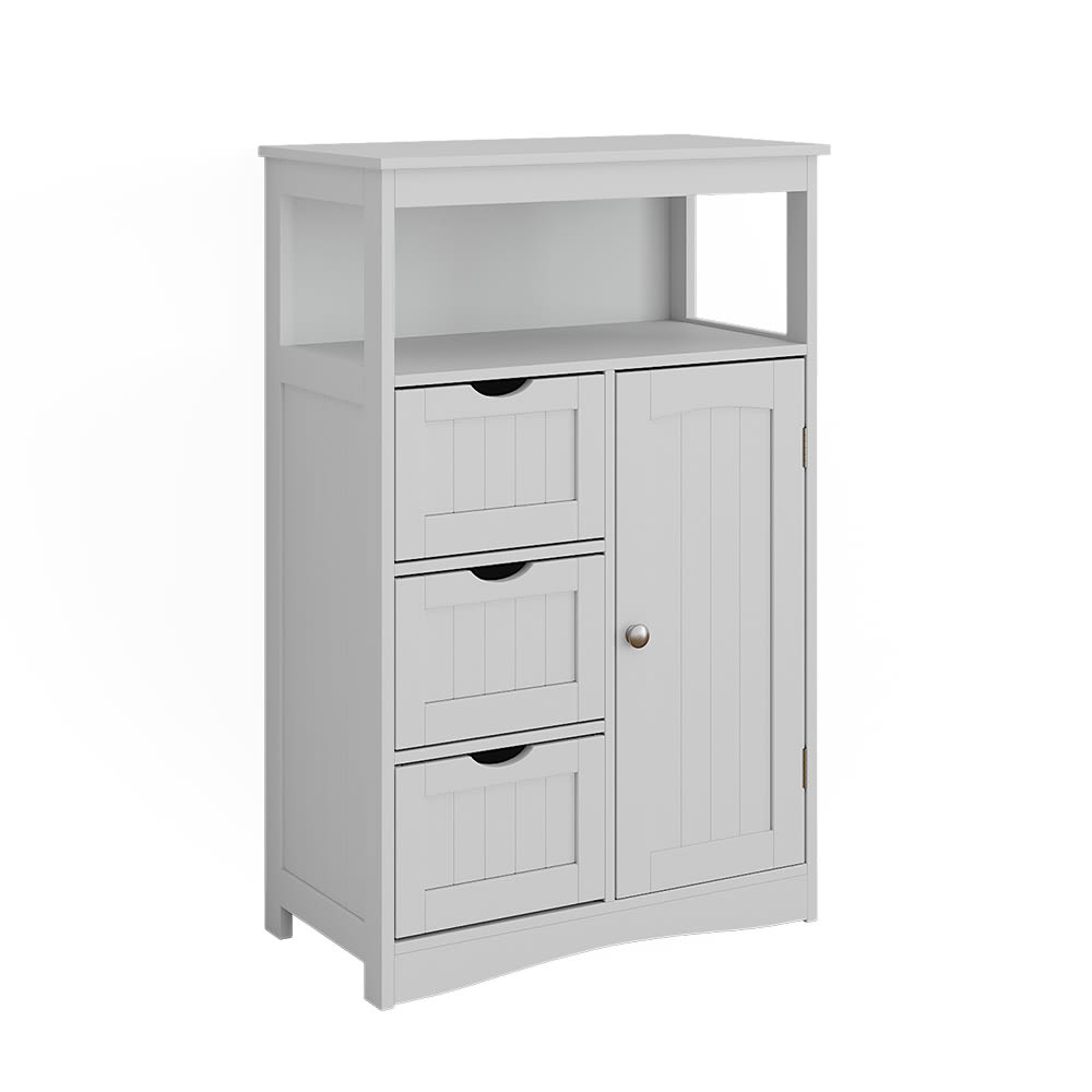 Vicco Midischrank mit Schubladen Weiß 56x86.5cm style modern Weiß Spanplatte