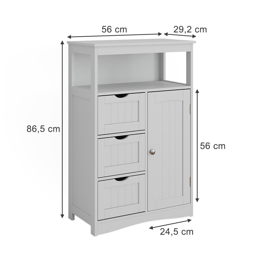 Midischrank mit Schubladen Weiß 56x86.5cm - Maisons Du Monde