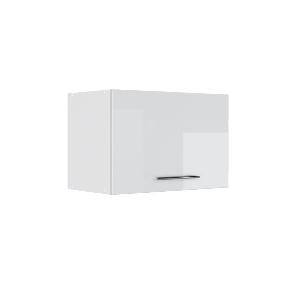 Vicco Badschrank Flach, Weiß Hochglanz 60 x 40cm style modern Weiß Spanplatte