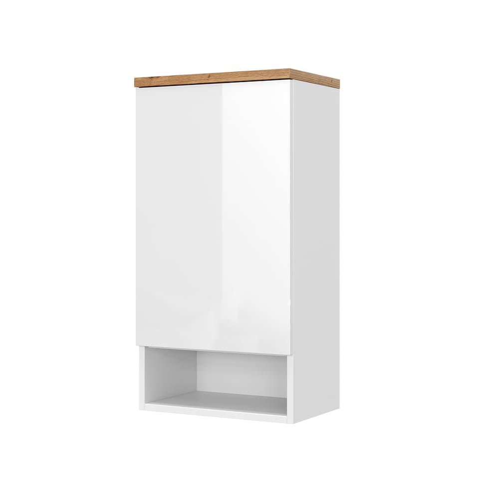 Vicco Badschrank mit 4 Fächer, Weiß 40 x 77.5cm style modern Weiß Spanplatte