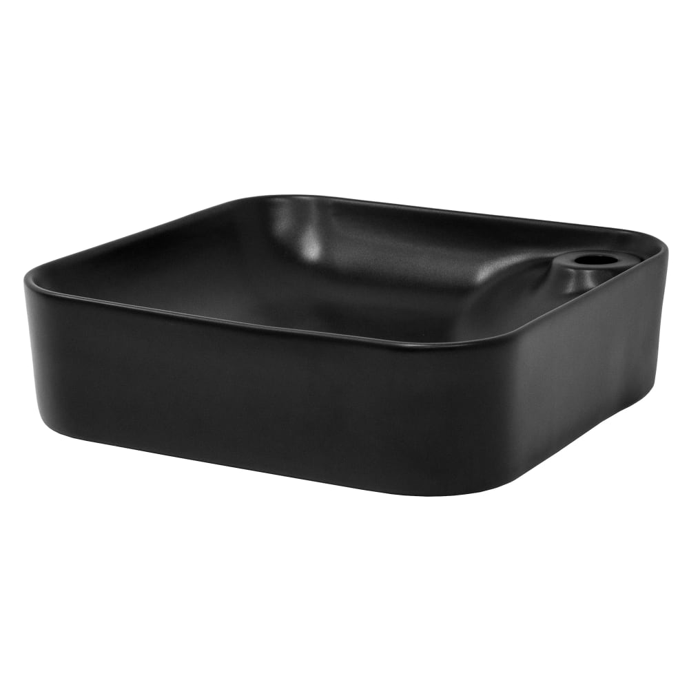 ECD Germany Waschbecken aus Keramik Schwarz 43x43x12 cm Schwarz Keramik