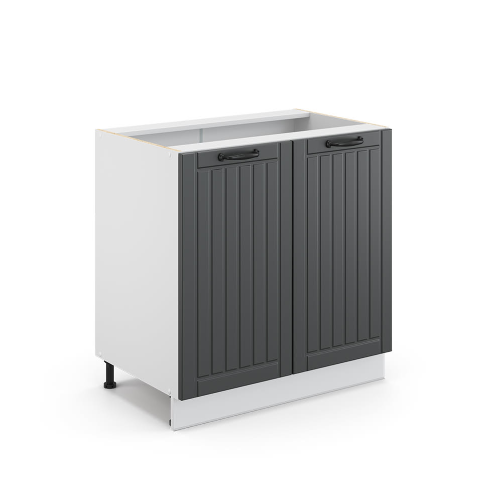 Vicco Midischrank mit Regal ohne Arbeitsplatte Anthrazit 80x82cm style modern Grau Spanplatte
