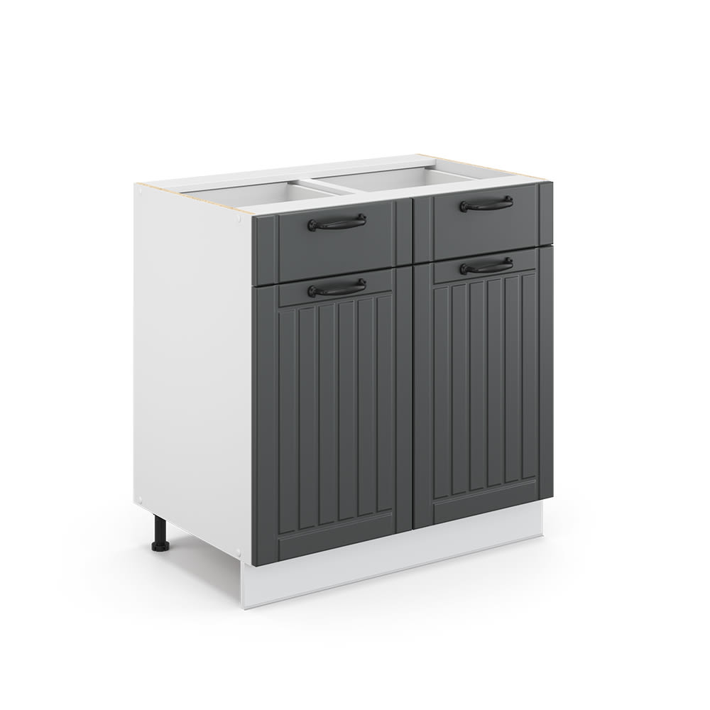 Vicco Badezimmerschrank ohne Arbeitsplatte, Anthrazit 80 x 82cm style modern Grau Spanplatte