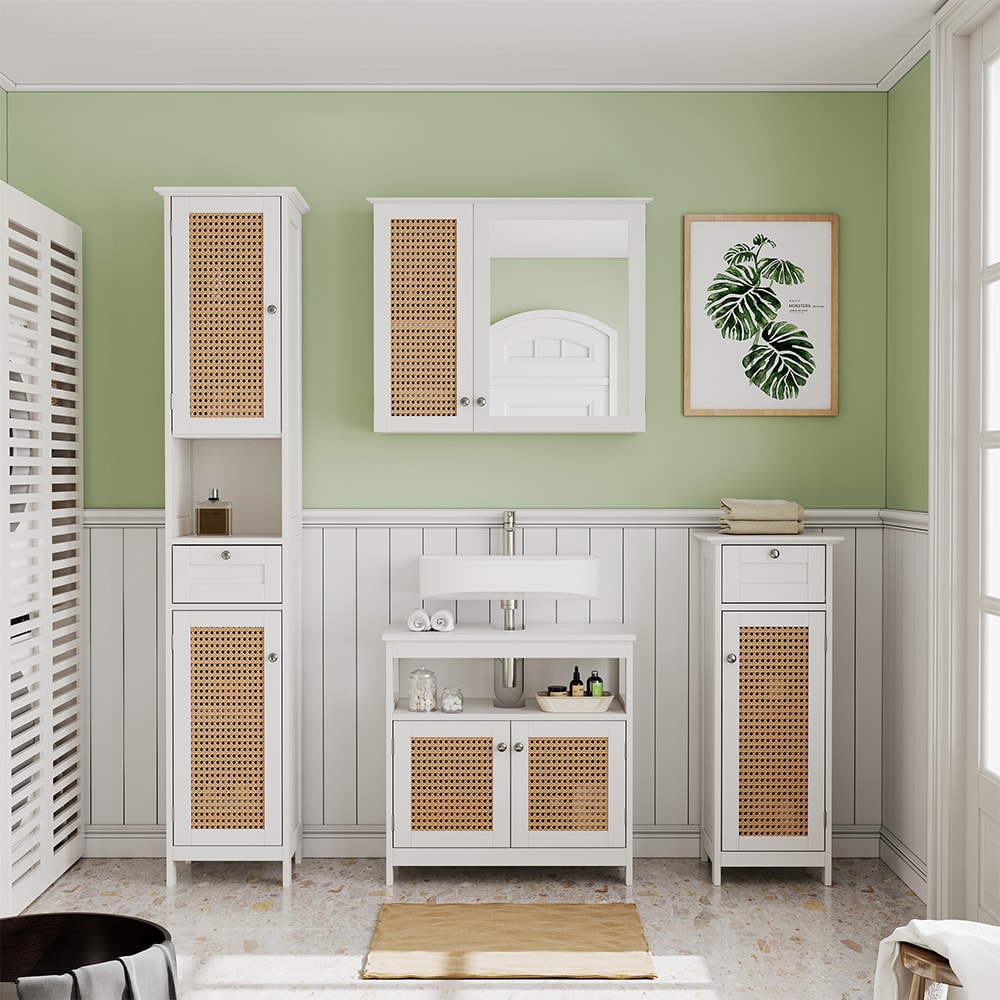 Badmöbel-Set 4-teilig Weiß 60x60cm - Maisons Du Monde