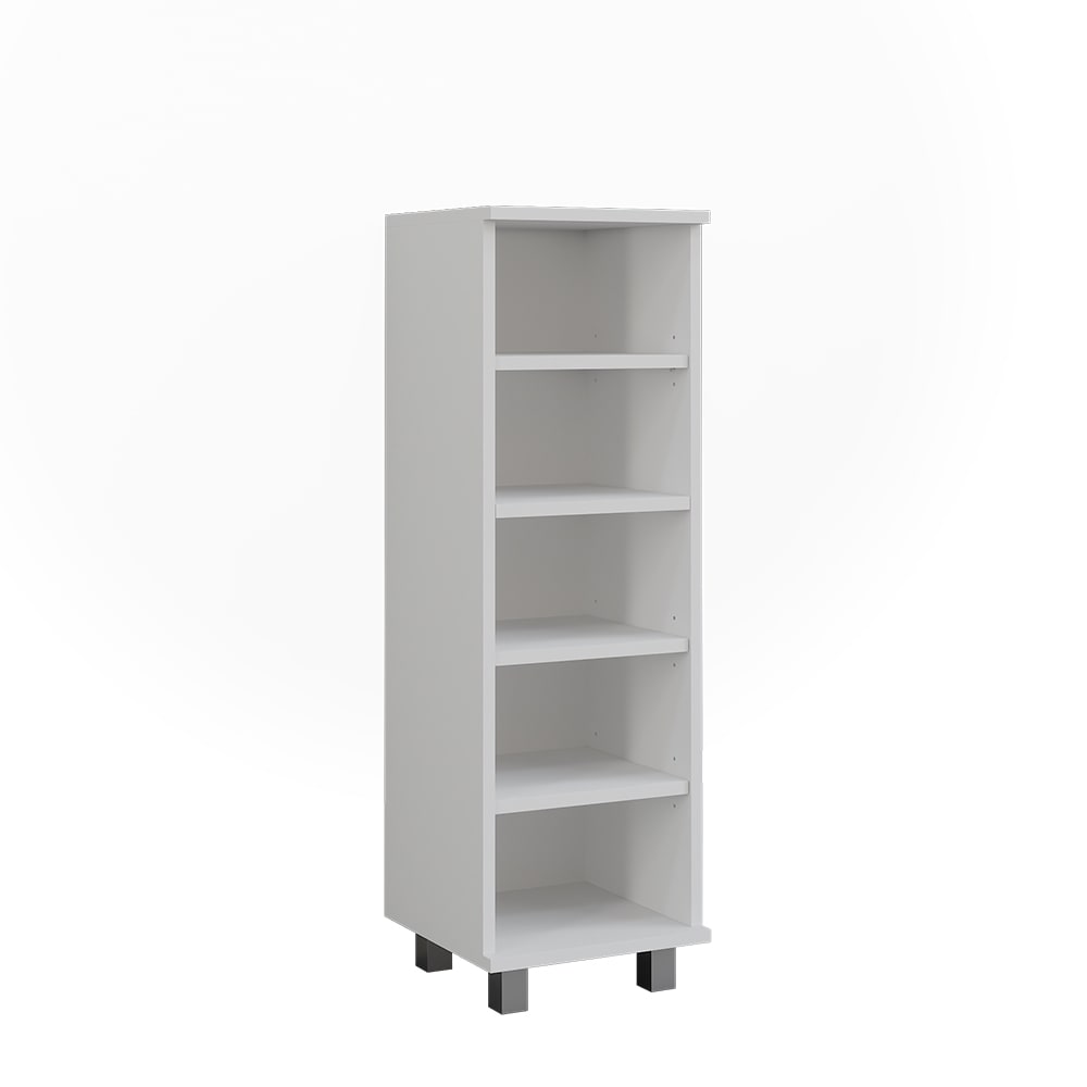 Vicco Midischrank mit 5 offenen Fächern Weiß 30.2x95cm style modern Weiß Spanplatte