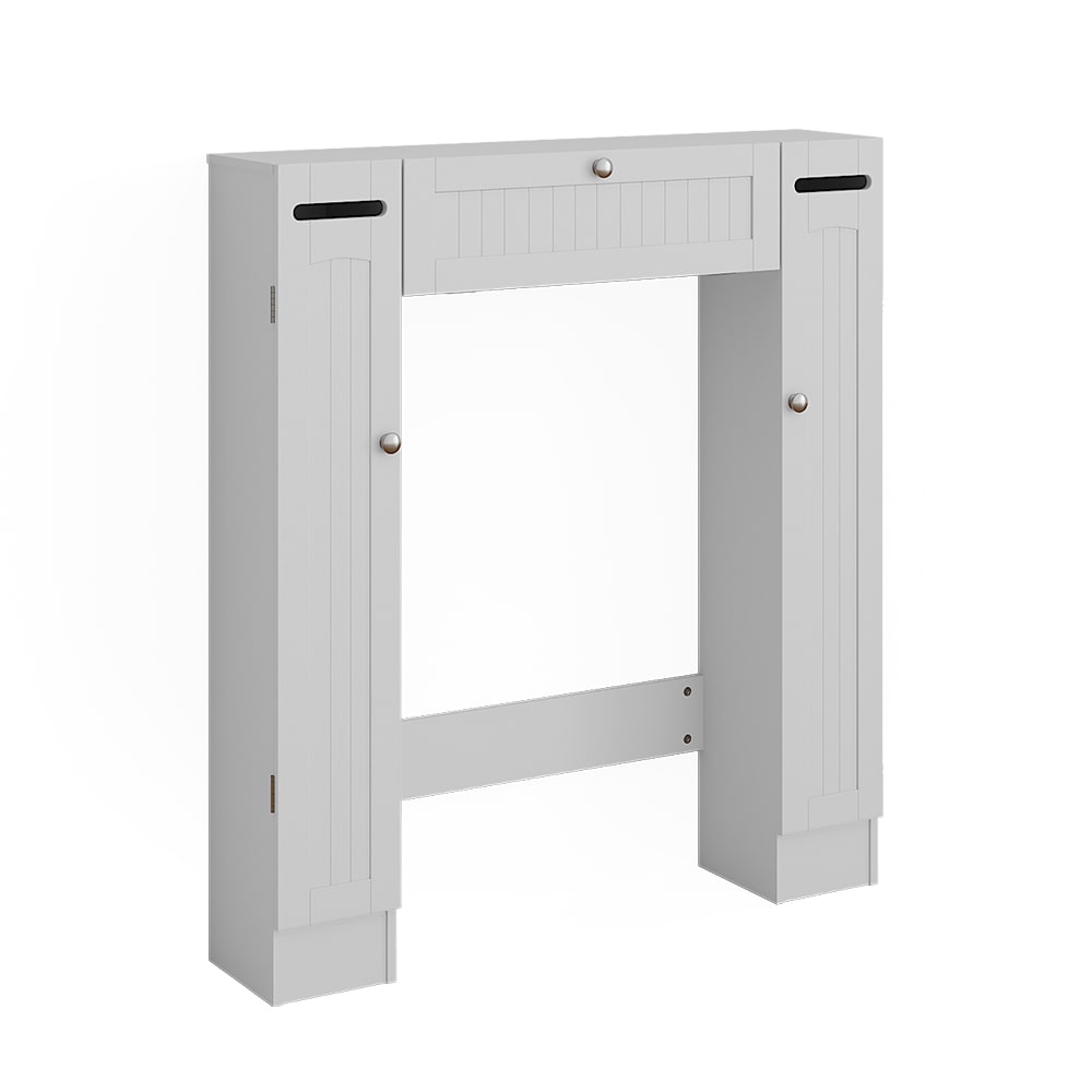 Vicco Toilettenschrank mit 2 Toilettenpapierspendern Weiß 89x99cm style modern Weiß Spanplatte