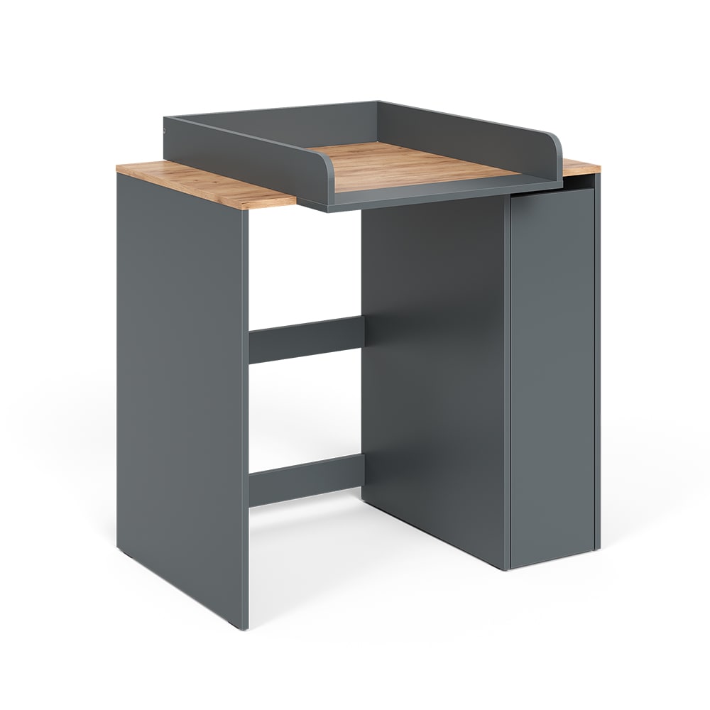 Vicco Waschmaschinenschrank 2 Teile mit Wickelauflage Anthrazit 93,6x88,2cm style modern Schwarz Spanplatte