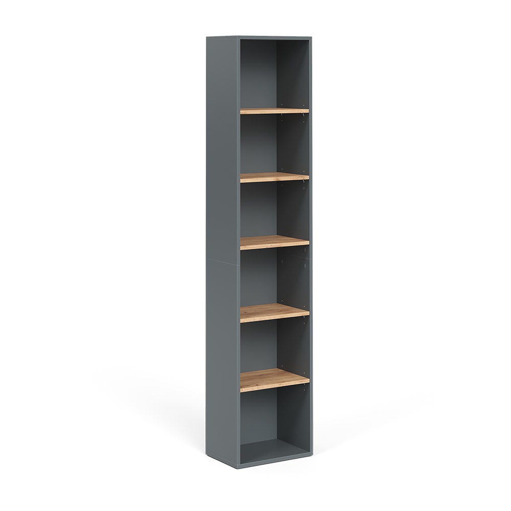 Vicco Hochregal Anthrazit/Goldkraft Eiche 40.2x188.6cm style modern Schwarz Spanplatte