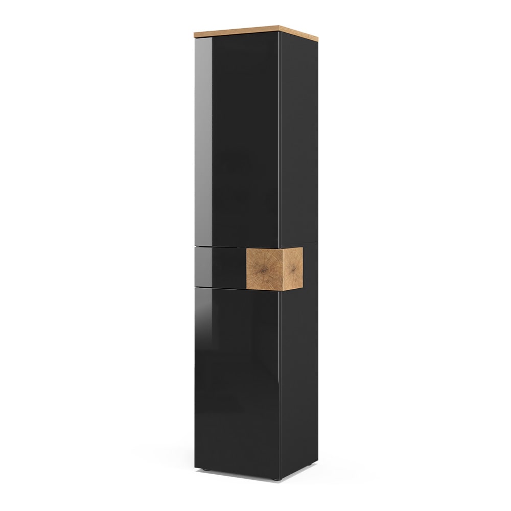 Vicco Badschrank Anthrazit 40x184.2cm style modern Grau Spanplatte