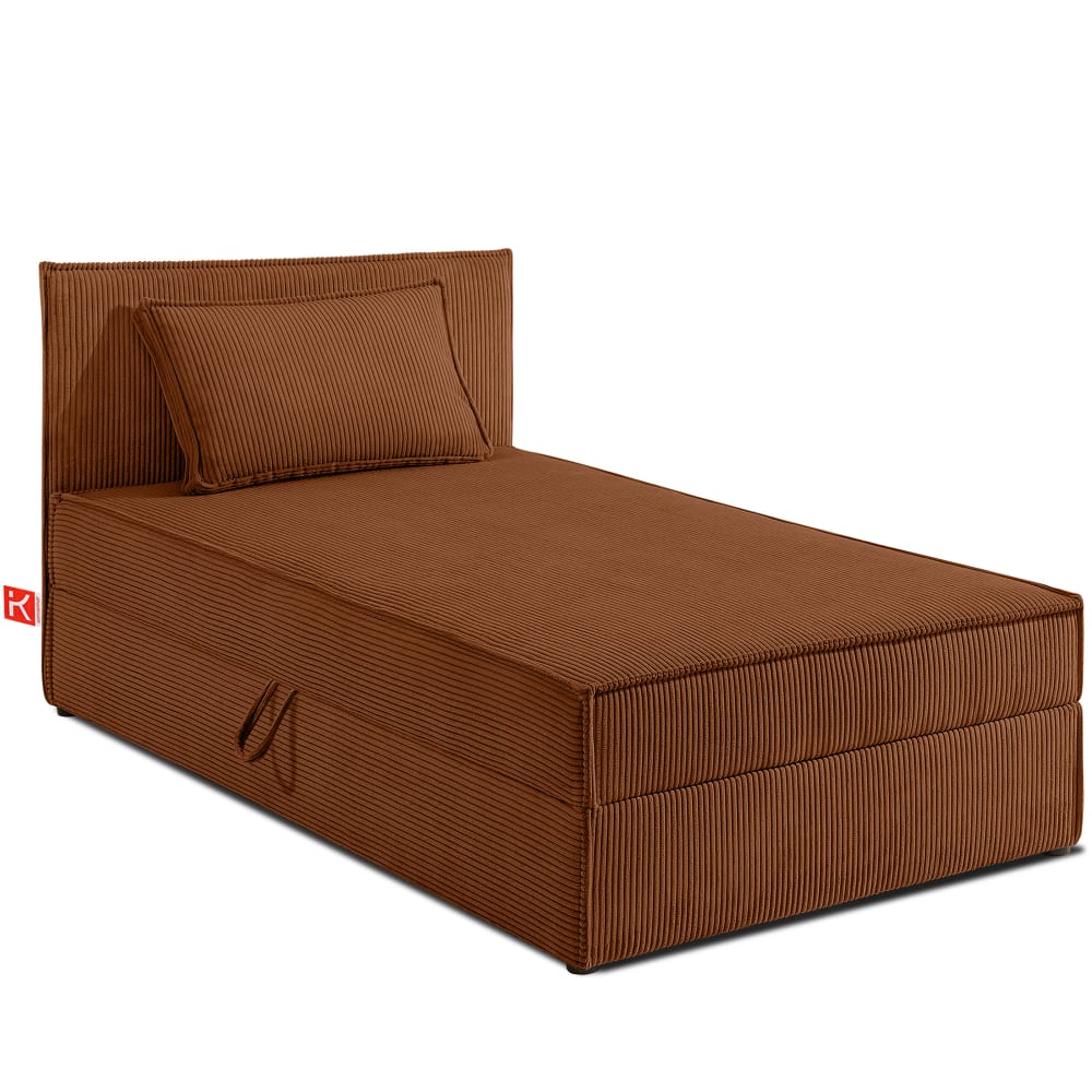 KONSIMO Boxspringbett ROTI style modern orange Holz