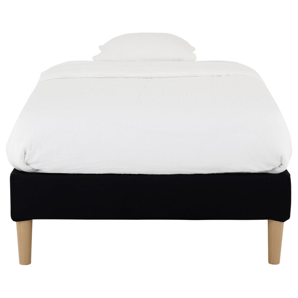 Sommier tapissier à lattes, noir 90 x 190 cm