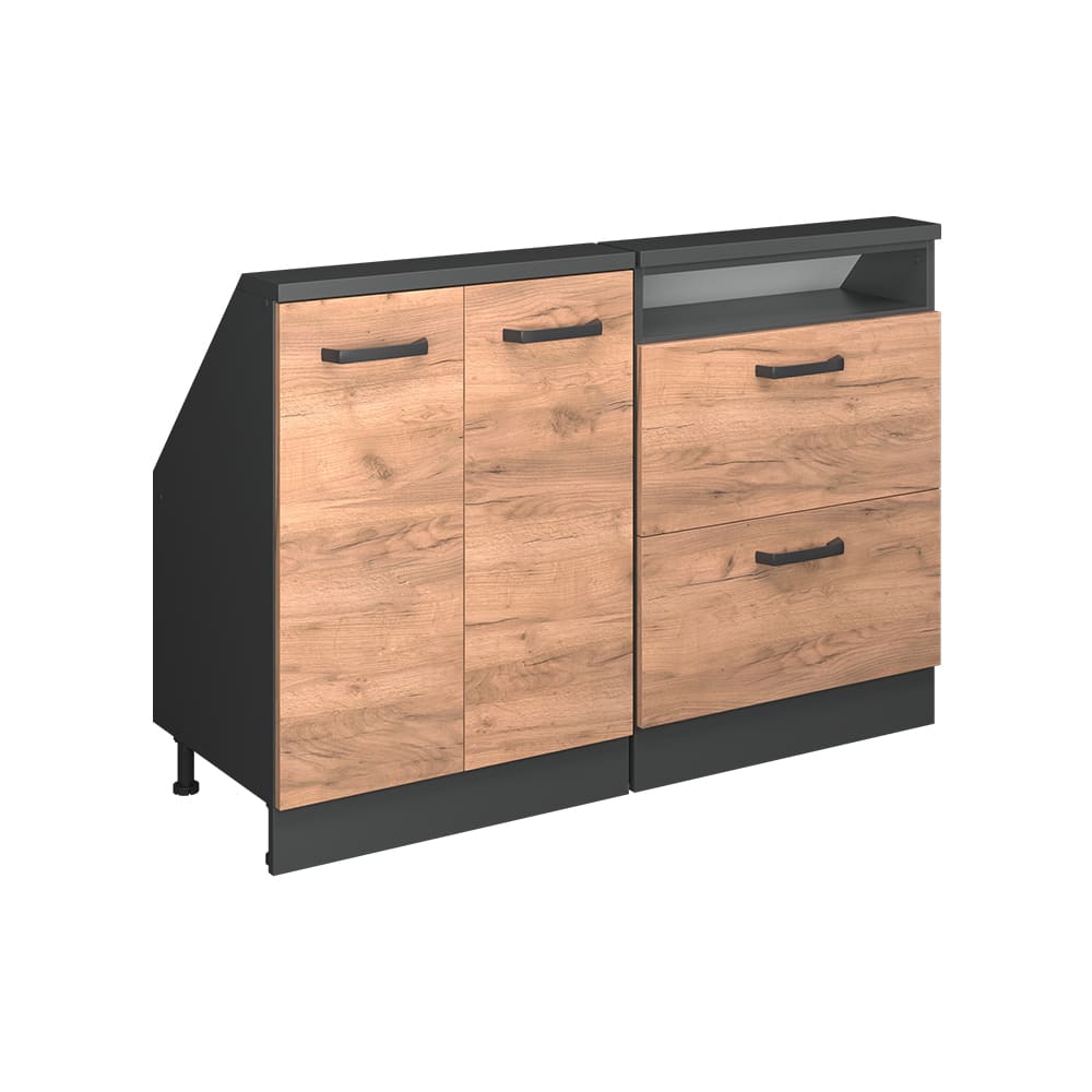 Ensembles  de rangement sous pente lot de 2 chêne doré 120x81.6 — Beyit