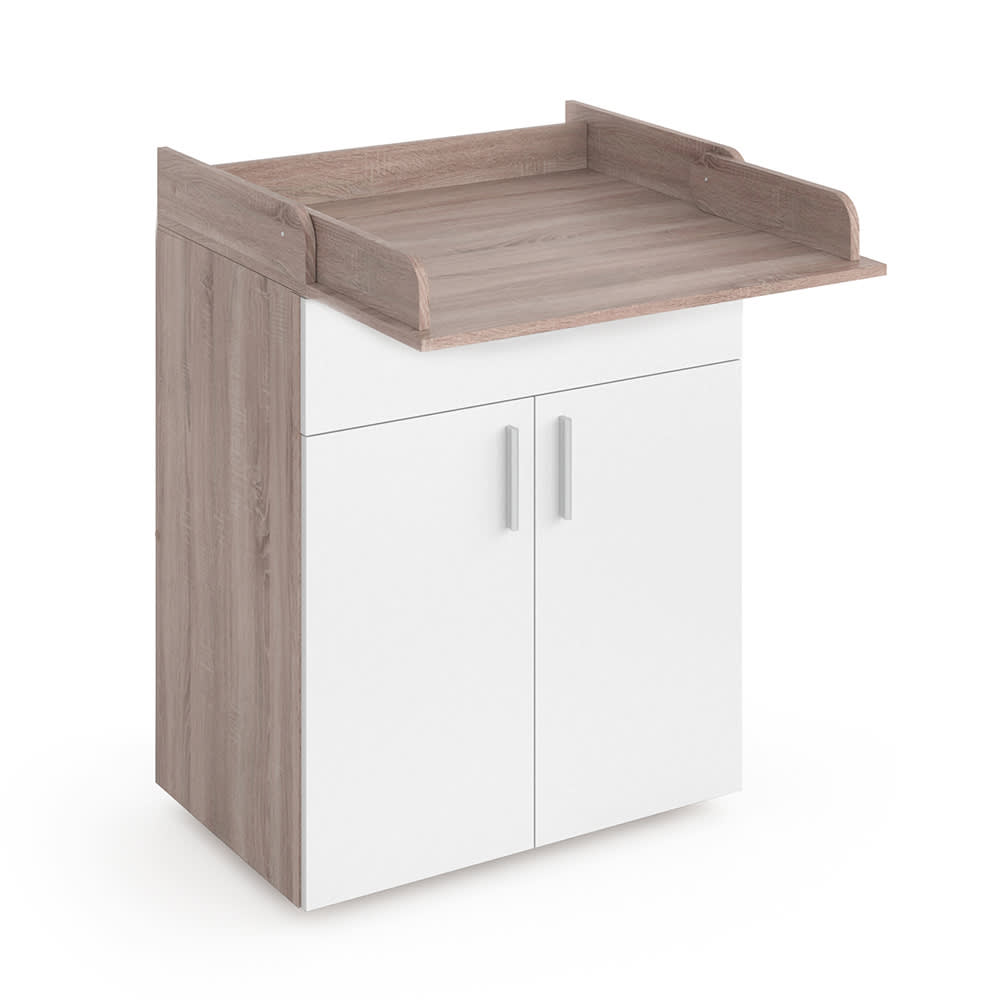 commode à langer blanc/sonoma