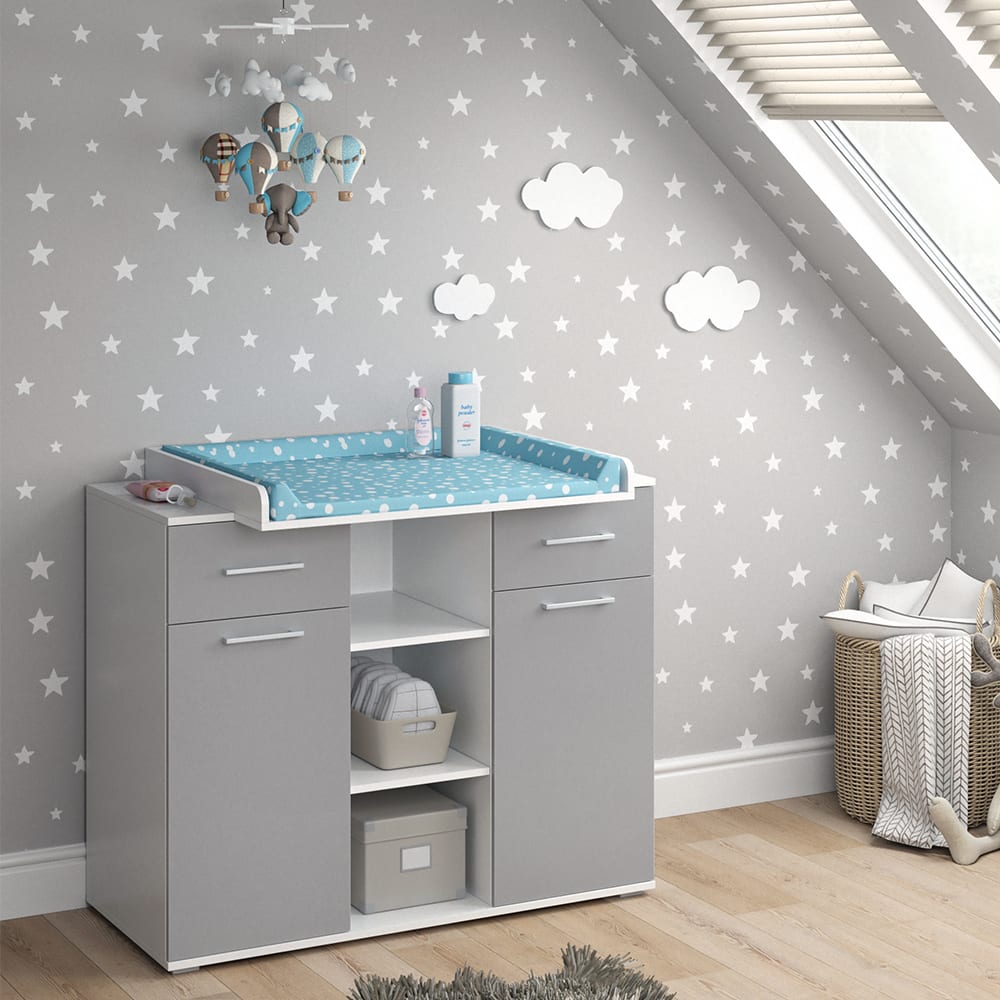 Wickelkommode, Grau 113 x 109cm - Maisons Du Monde