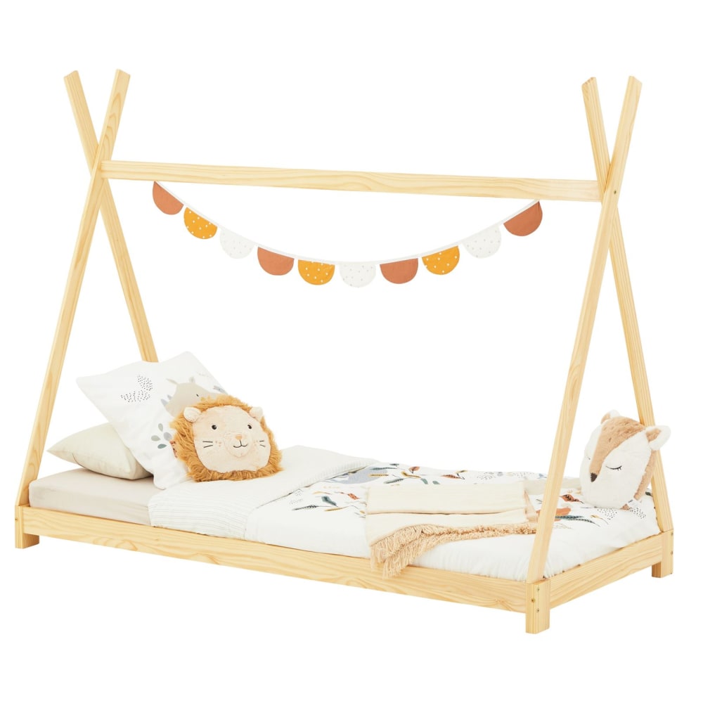 Tipibett im Hausdesign 90x190 cm, natur - Maisons Du Monde