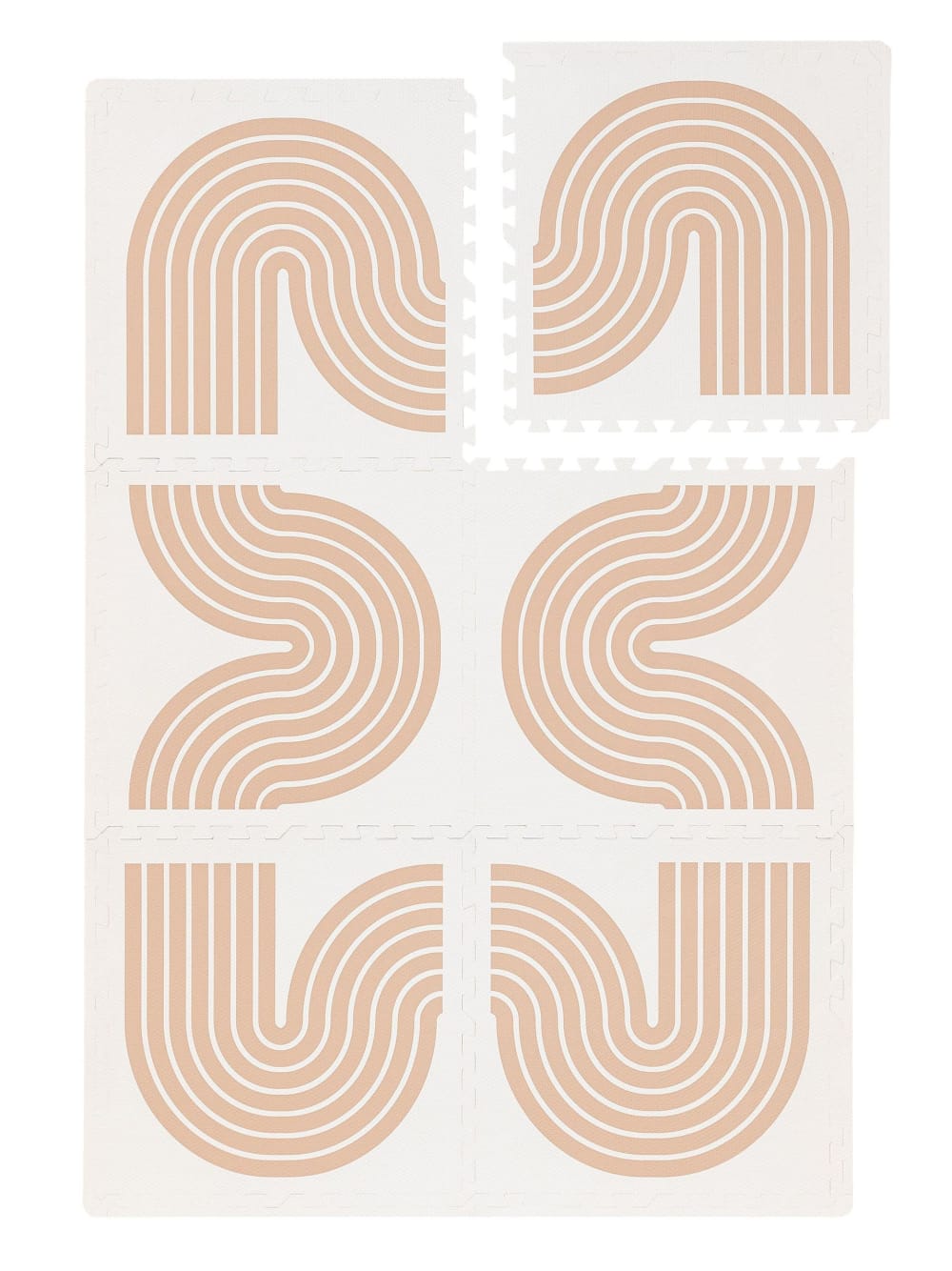 Alfombra de juego beige 120x180