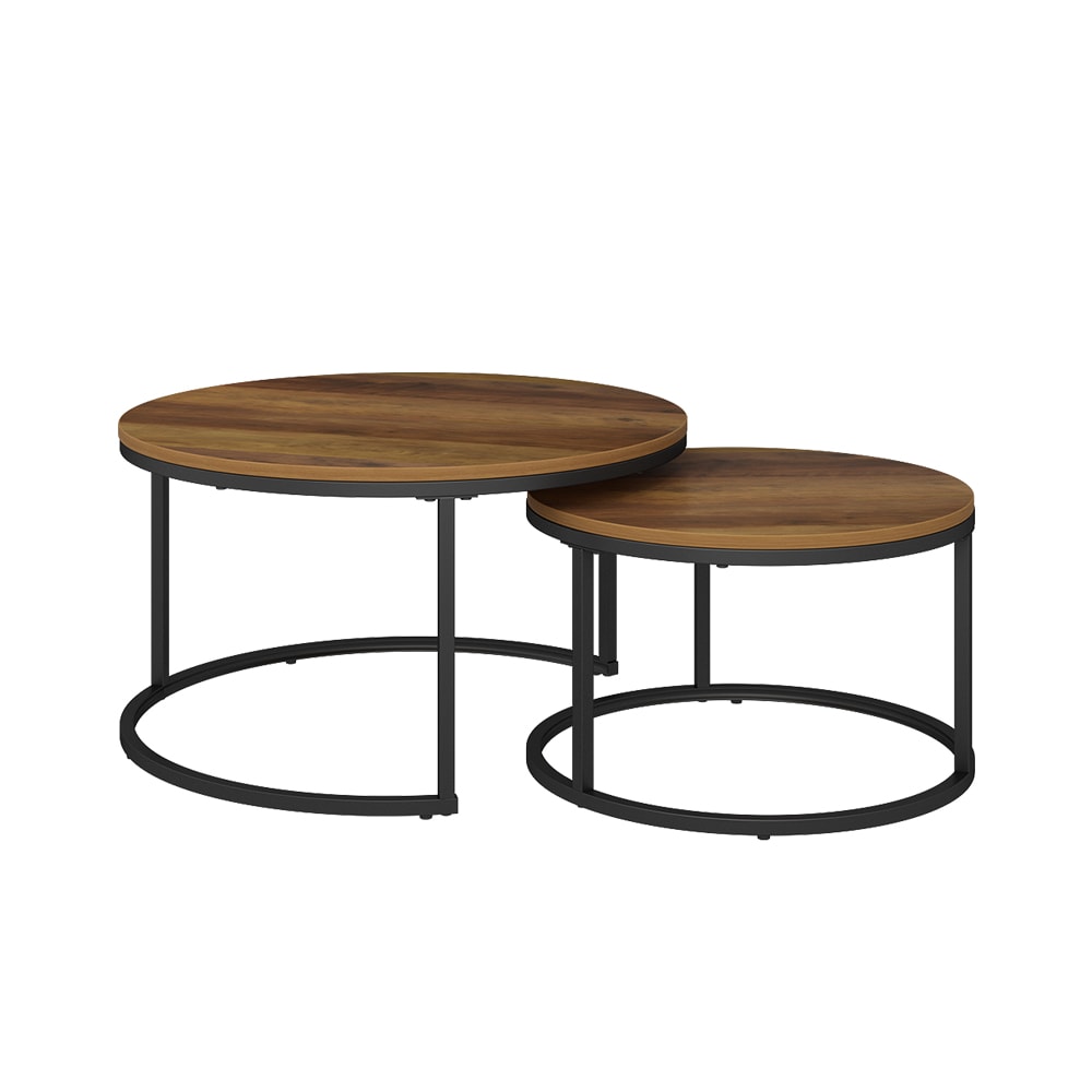 Set de tables basses 2 pièces, bois 77 x 40cm — Beyit