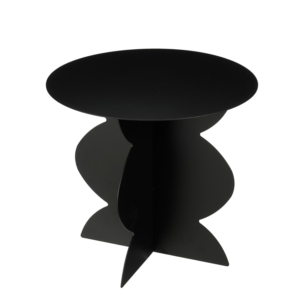 Table d'appoint noir fer h40xl45xl45cm Table d'appoint noir fer h40xl45xl45cm