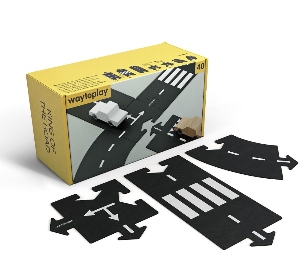 Waytoplay Circuit voiture flexible 40 pces