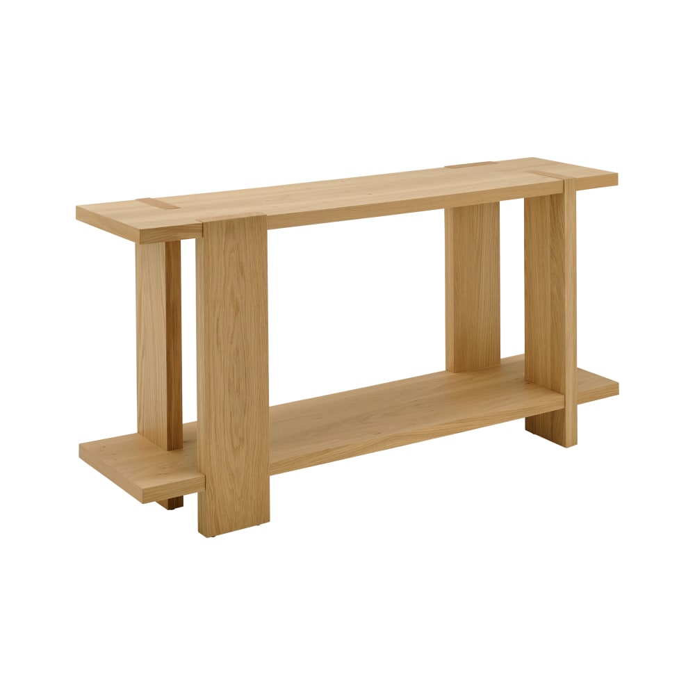 Console effet bois clair H76