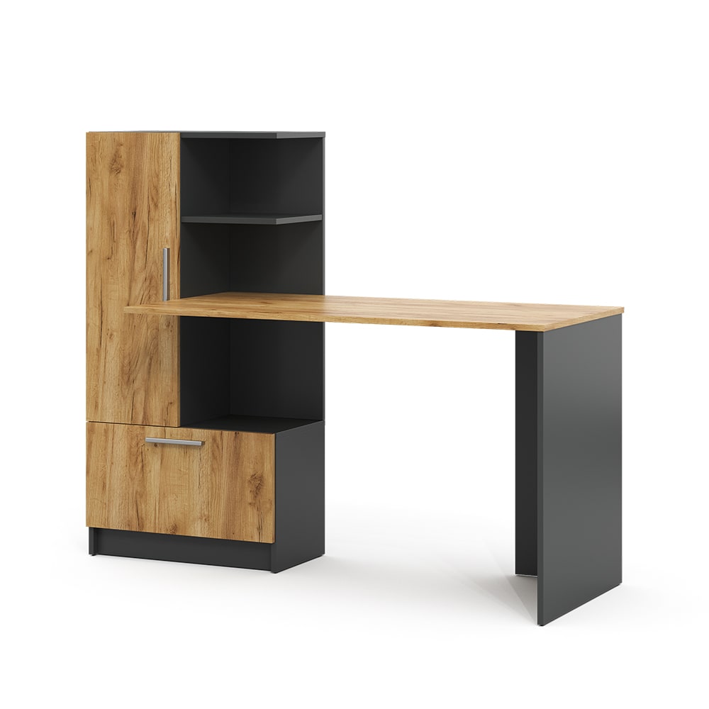 bureau  anthracite/chêne