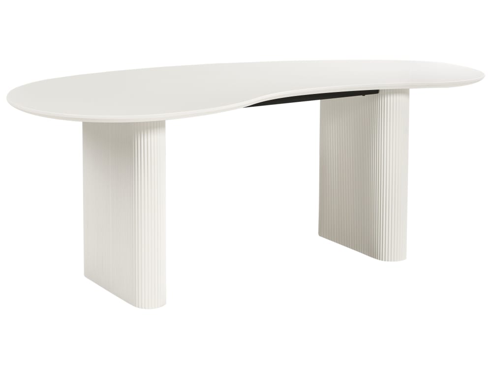 Beliani Esszimmertisch 8 Personen aus Mdf-platte, weiß style modern - Spanplatte