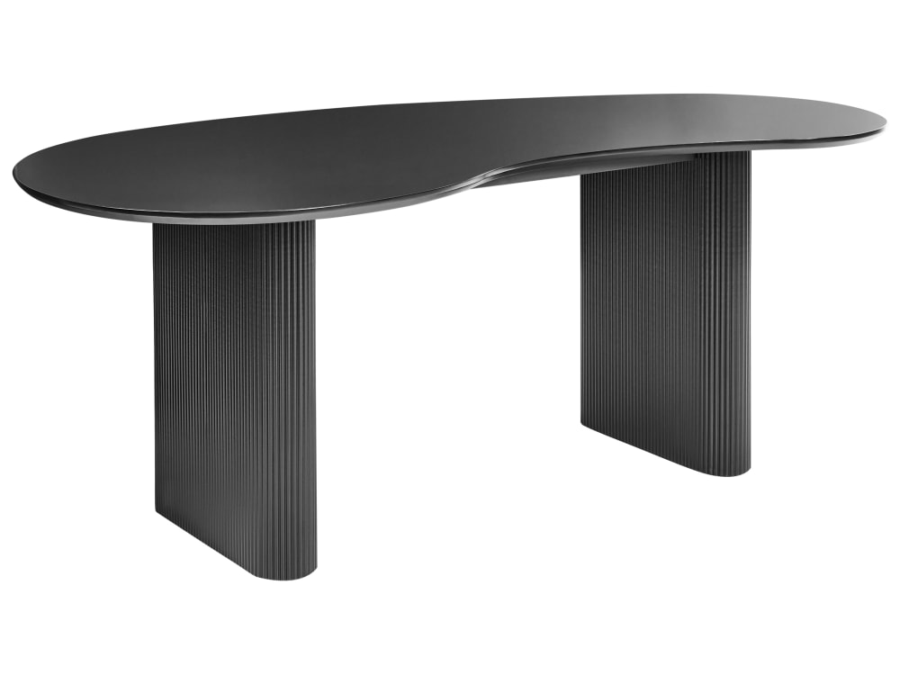 Beliani Esszimmertisch 8 Personen aus Mdf-platte, schwarz style modern - Spanplatte
