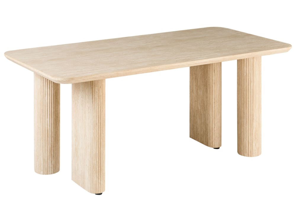 Beliani Esszimmertisch 8 Personen aus Mdf-platte, braun - Spanplatte