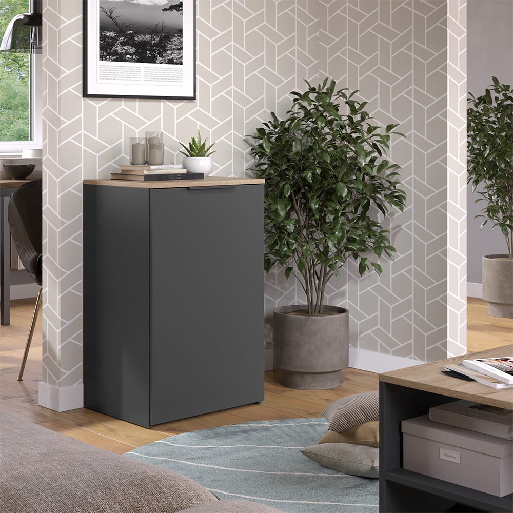 Kommode mit Regal Anthrazit 50x80cm - Maisons Du Monde