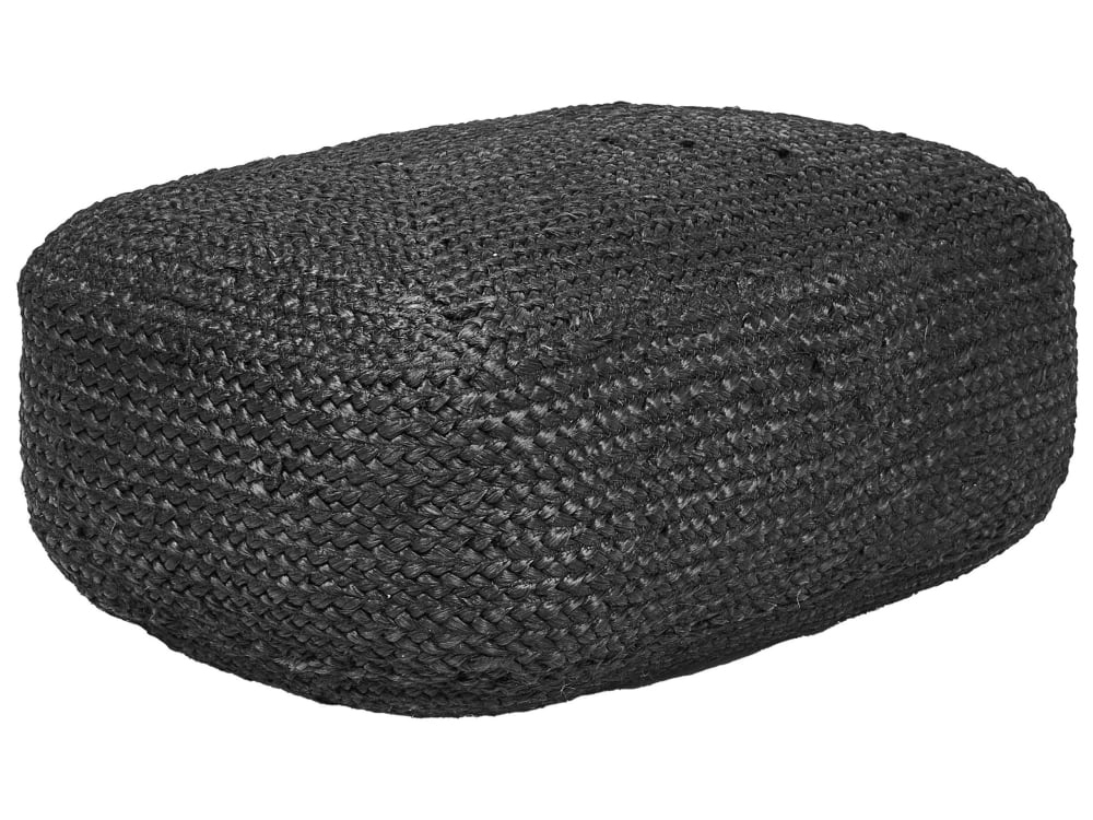 Pouf jute noir