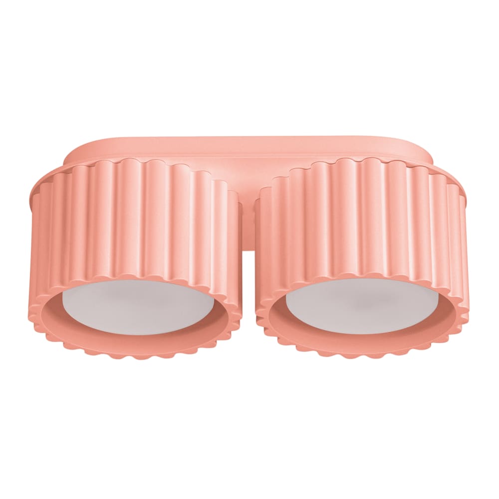 Plafonnier aluminium pêche H 12 cm