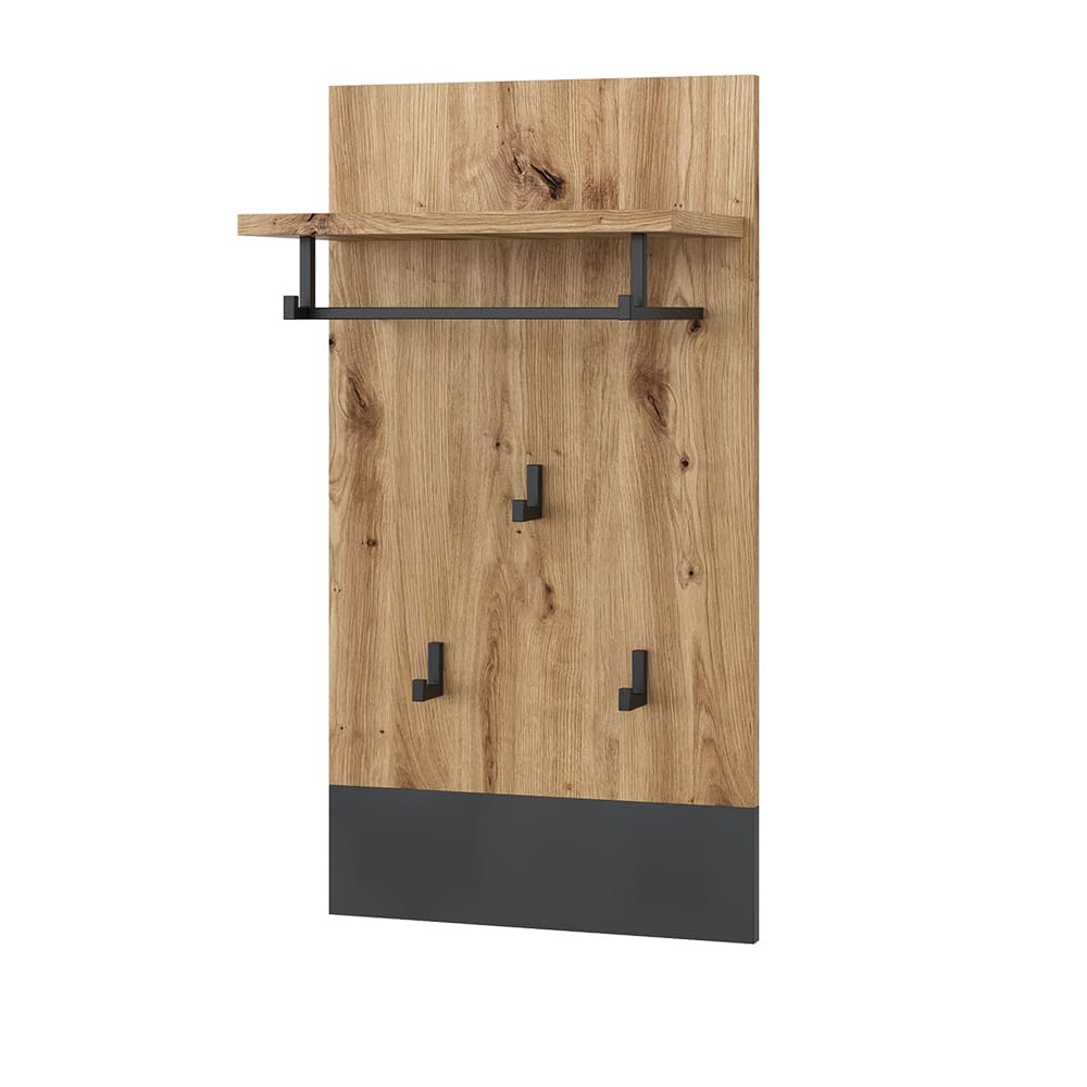 Vicco Wandgarderobe, Anthrazit 44 x 83cm style modern Grau Spanplatte