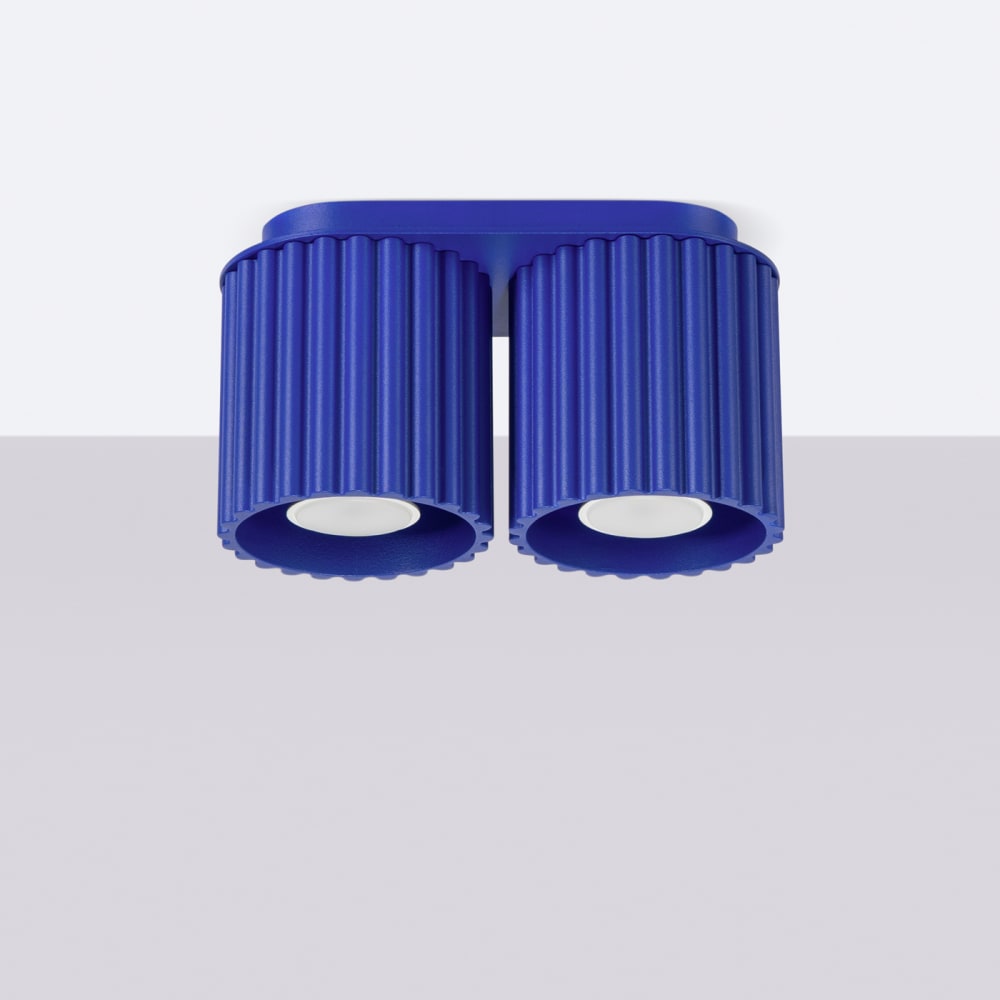 Plafonnier Aluminium Outremer GU10 2 Aura — vue 3