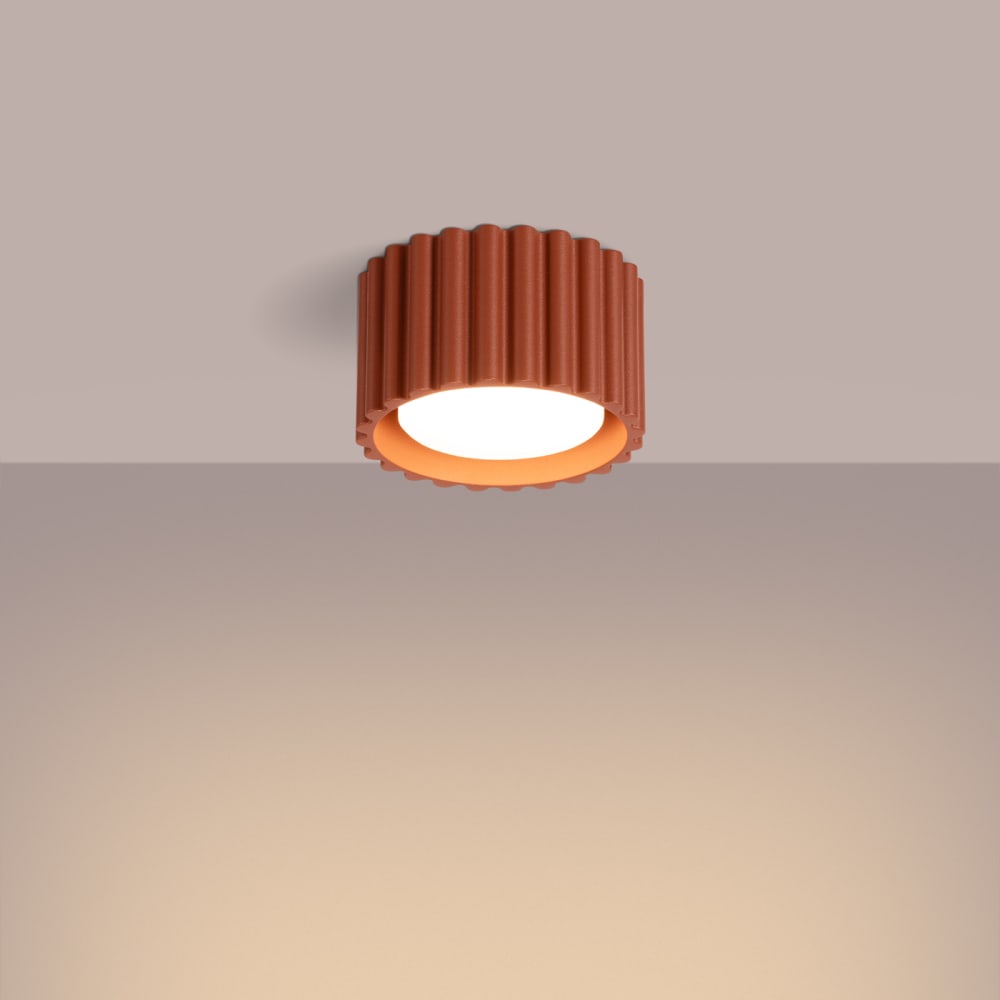 Plafonnier Aluminium Ocre Rouge Gx53 1 Aura — vue 4
