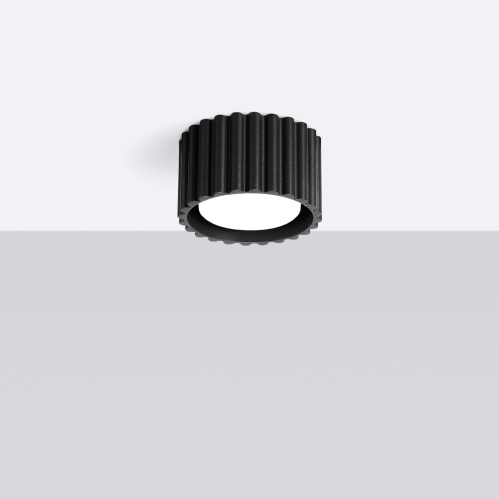 Plafonnier Aluminium Noir Gx53 1 Aura — vue 3