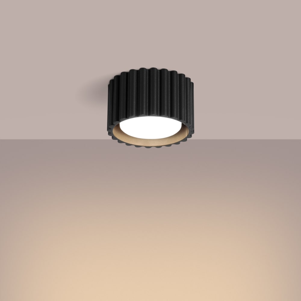 Plafonnier Aluminium Noir Gx53 1 Aura — vue 4