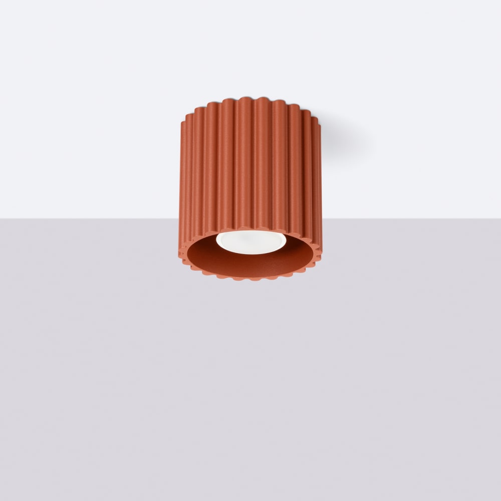 Plafonnier Aluminium Ocre Rouge GU10 1 Aura — vue 3