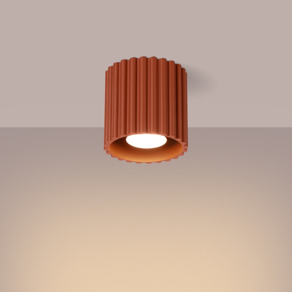 Plafonnier Aluminium Ocre Rouge GU10 1 Aura — vue 4