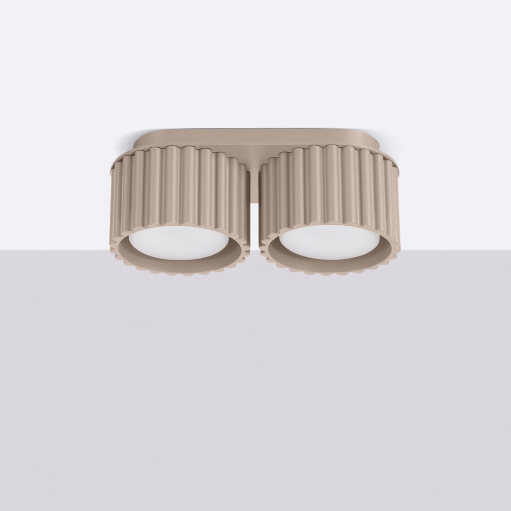 Plafonnier Aluminium Taupe Gx53 2 Aura — vue 3