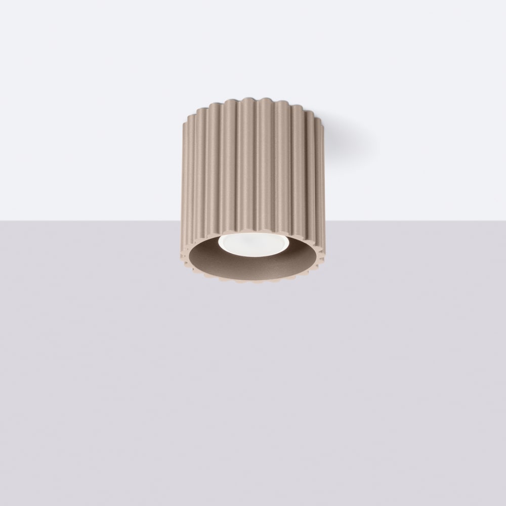 Plafonnier Aluminium Taupe GU10 1 Aura — vue 3