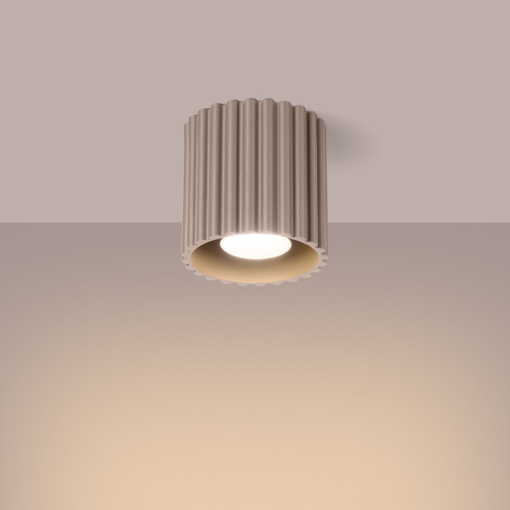 Plafonnier Aluminium Taupe GU10 1 Aura — vue 4