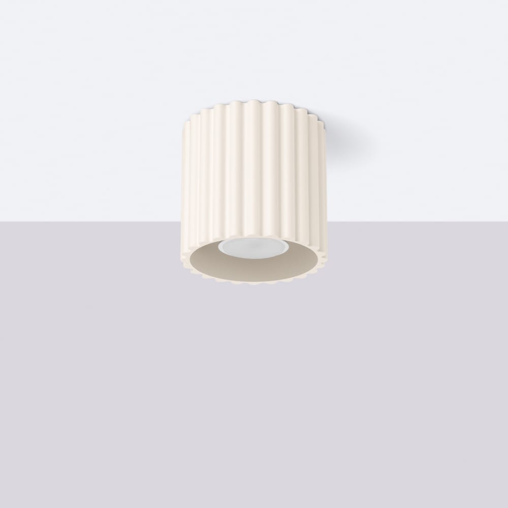 Plafonnier Aluminium Beige GU10 1 Aura — vue 3