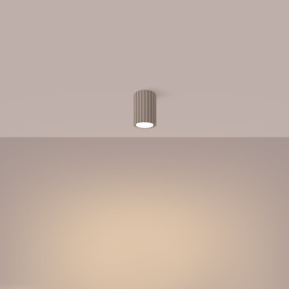 Plafonnier Aluminium Taupe GU10 1 Karbon — vue 4