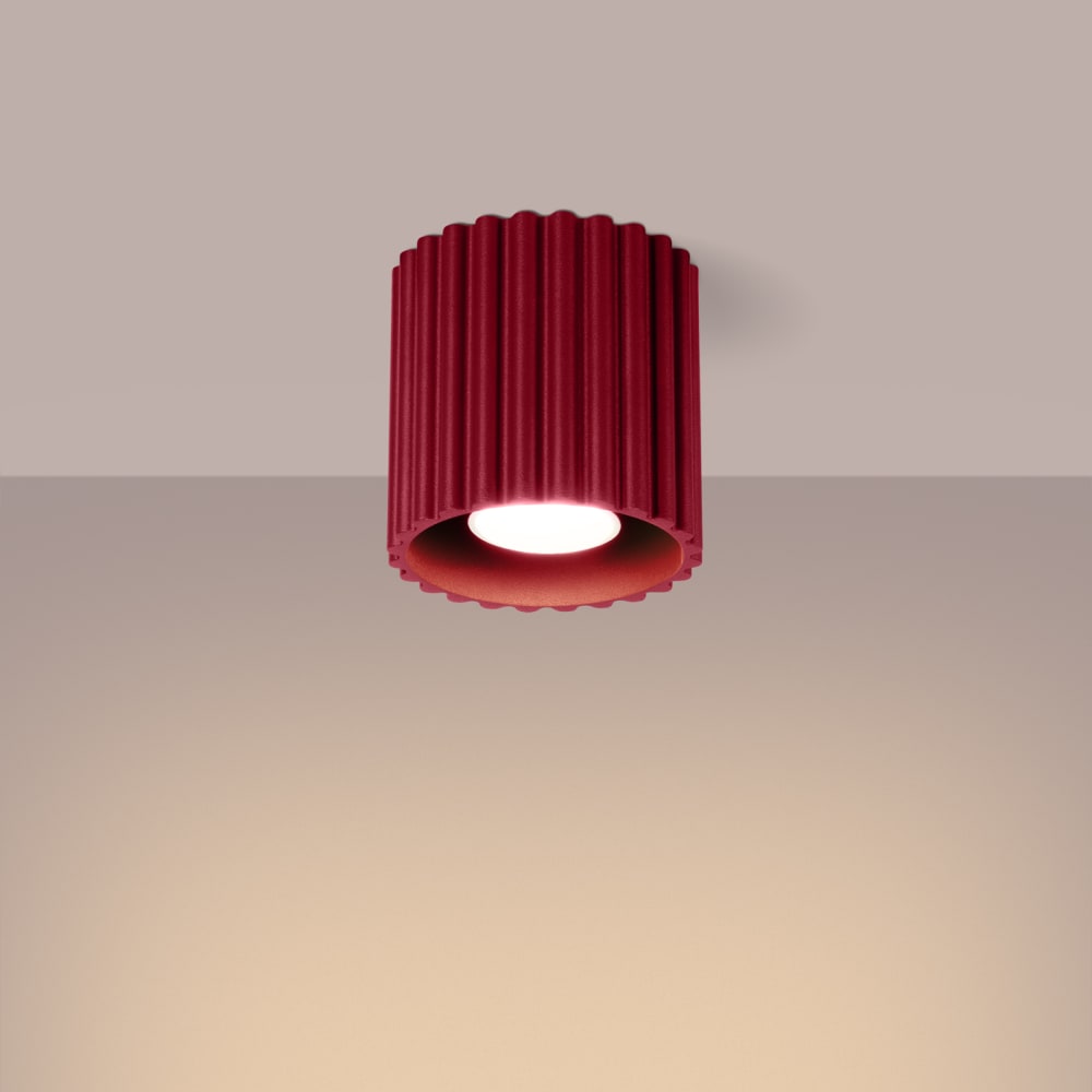 Plafonnier Aluminium Bourgogne GU10 1 Aura — vue 4