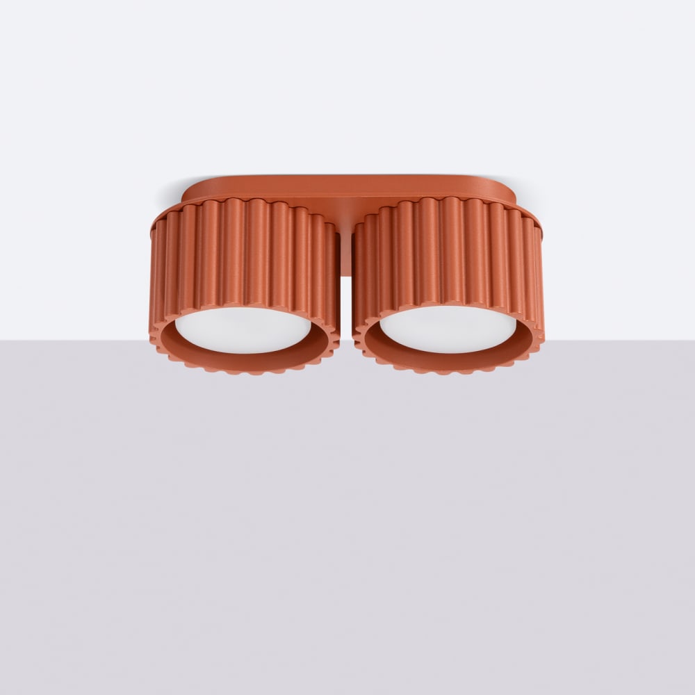 Plafonnier Aluminium Ocre Rouge Gx53 2 Aura — vue 3