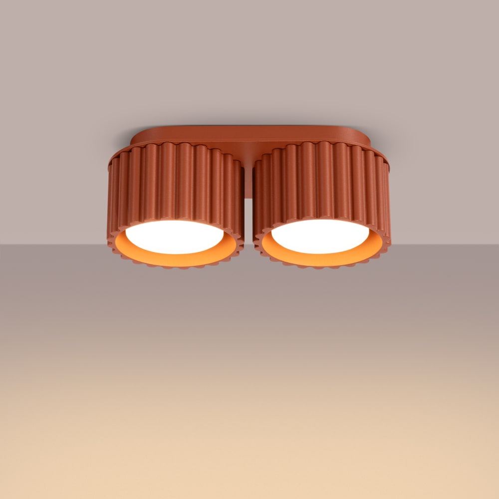 Plafonnier Aluminium Ocre Rouge Gx53 2 Aura — vue 4