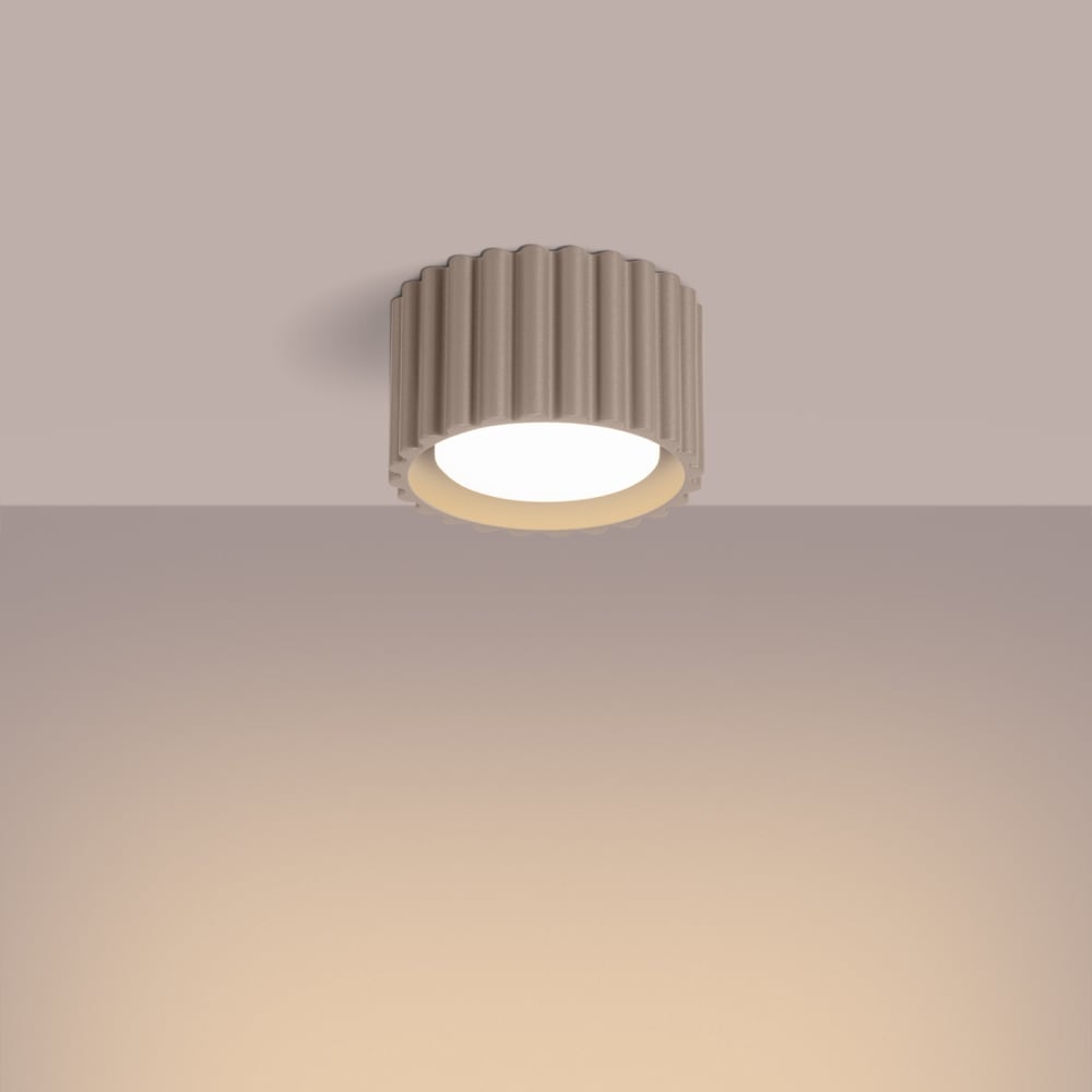 Plafonnier Aluminium Taupe Gx53 1 Aura — vue 4