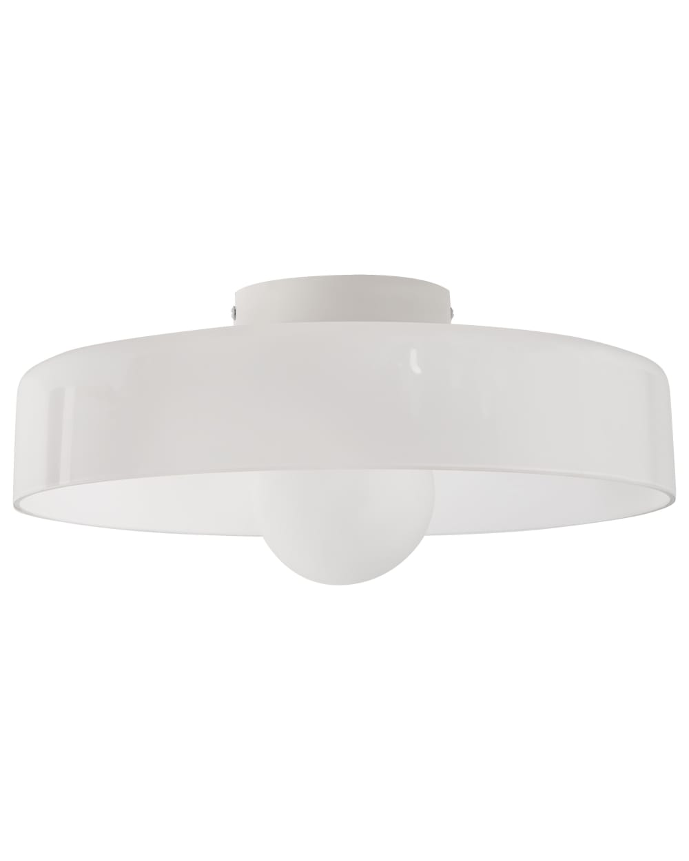 Plafonnier verre blanc